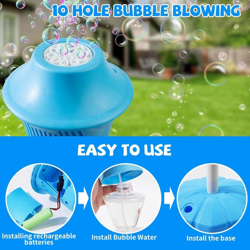 Automatische Bellenmaker voor Kinderen | BubbleFun Magische Bellen Speelgoed | 20.000+ Bellen/Min | Verstelbare Hoogte | Draagbaar