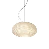 Cocoon Hanglamp Postmodern Geribbeld Glas 1 Licht Wit Hanglicht