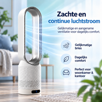AirPure – Ultrageluidloze torenventilator zonder bladen (< 32 dB)