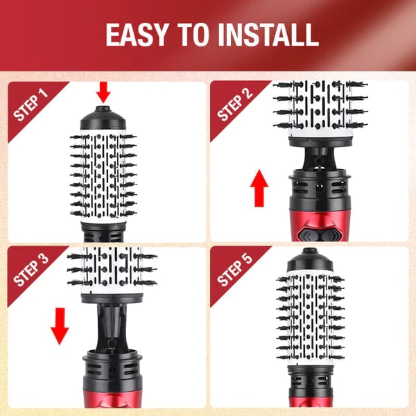 3-in-1 Rotating Hot Air-Hairstyler en Föhn