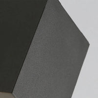 Tavon Minimalistische Metalen Vierkante Buitenwandlamp, Zwart