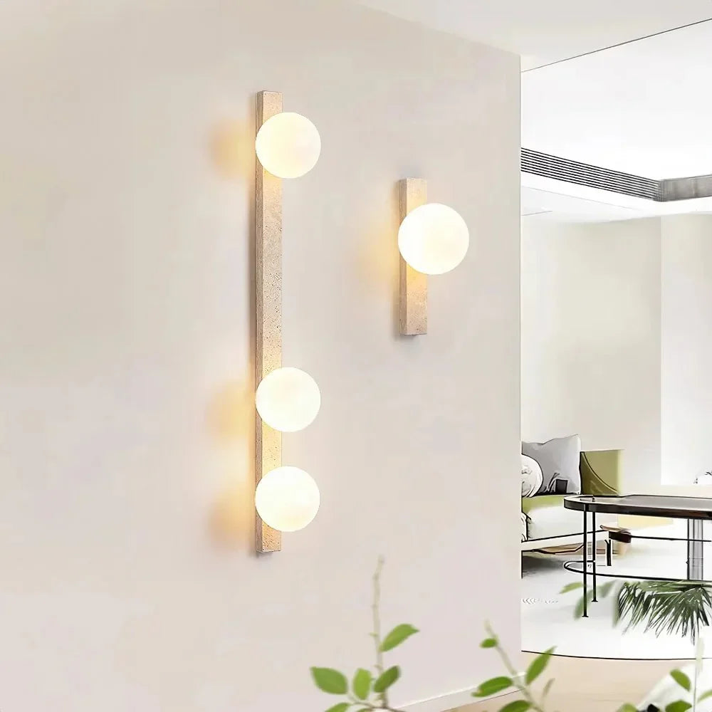 Abigail Travertine Wandlamp