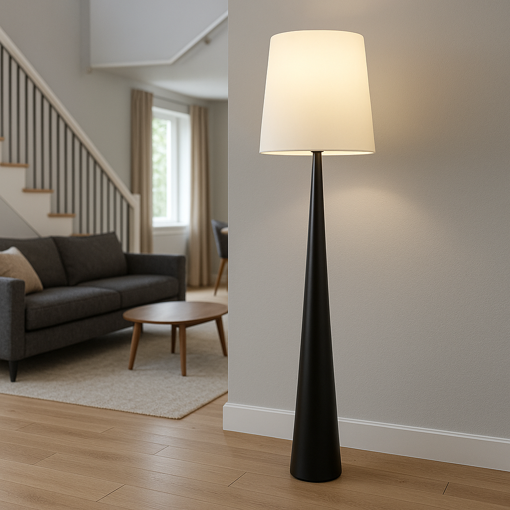 Lysenne – Scandinavische Vloerlamp Met Stoffen Kap
