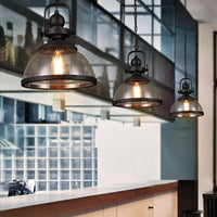 Schaalvormige Glas Pendelleuchte | Industrieel Retro Design