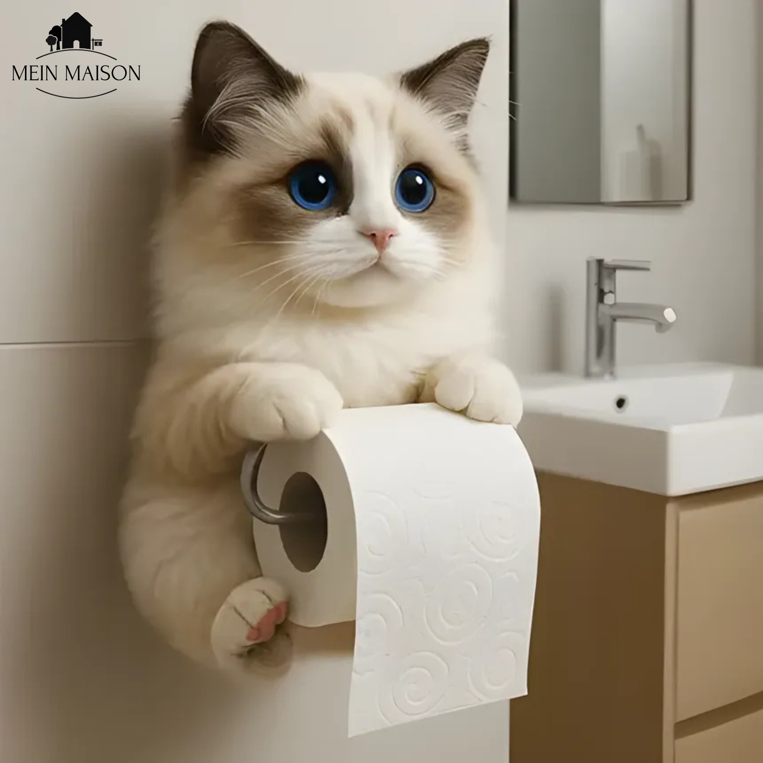 PurrRoll – De charmante katten-toiletrolhouder!
