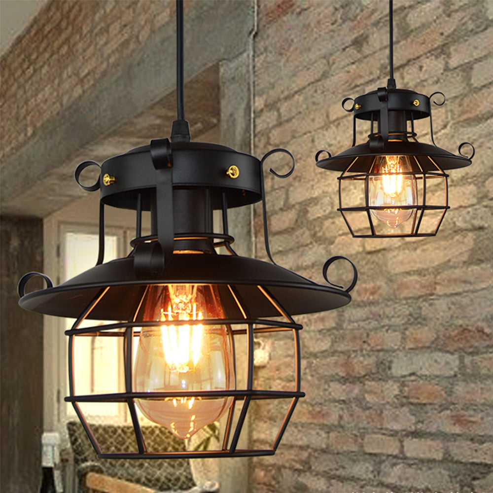 Industrieel Hanglamp Retro Metaal Kooi Ontwerp