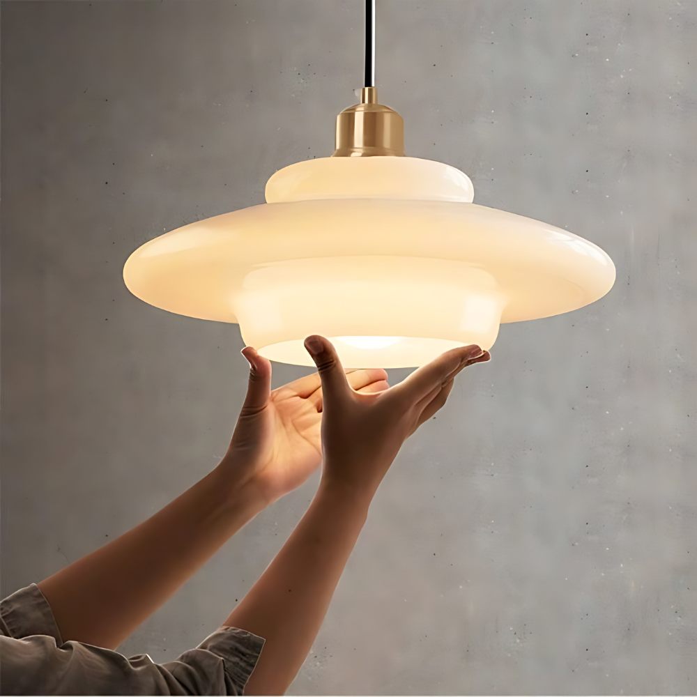 De Parel van Art Deco Glas Hanglamp