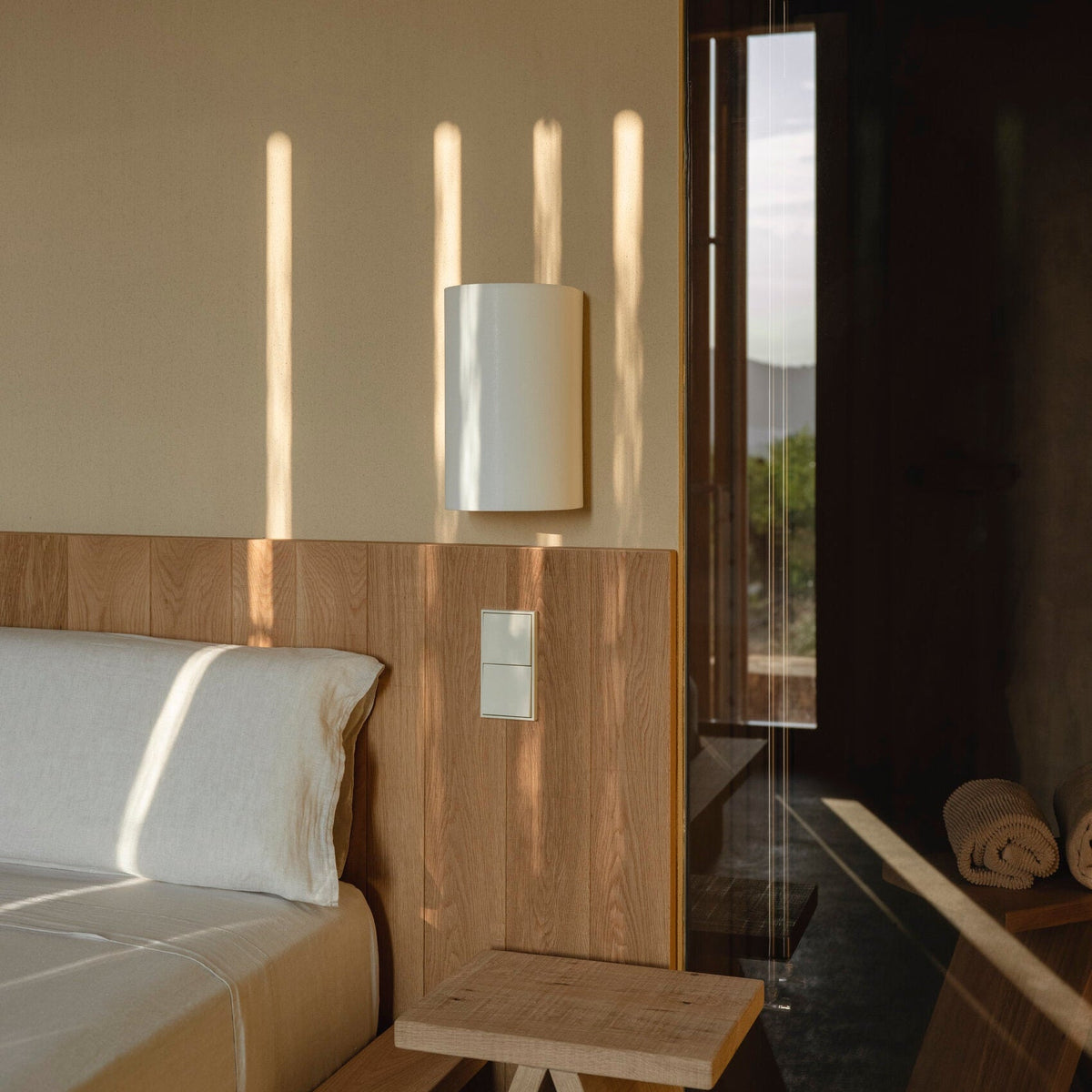 Zenform Glow Japanse Wabi-Sabi Stoffen Wandlamp