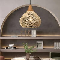 Boho Stijl Rieten Hanglamp