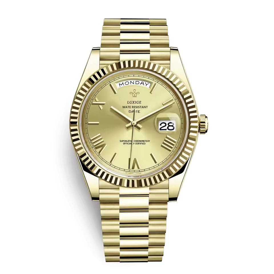 Herenhorloge – Elegant ontwerp met dag- en datumweergave