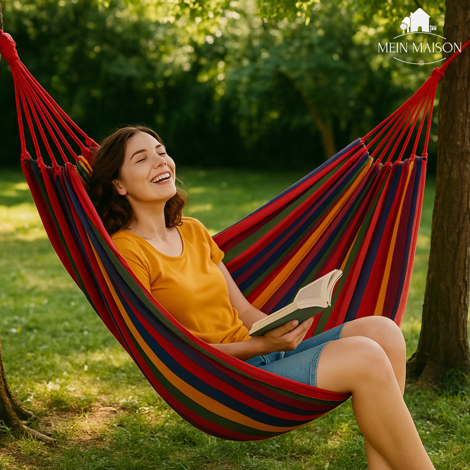 RelaxoLounge Hangmat | Robuust Canvas | Antislip-Design | Draagkracht 200 kg