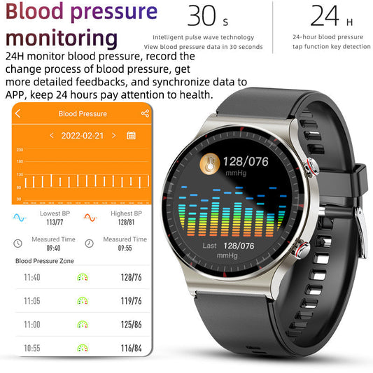 Medische EKG-Smartwatch | CFDA-gecertificeerd | 512Hz Hoge Precisie Biosensor | SpO2- & Hartslagmonitoring | AI-gebaseerde Ademhalingsanalyse | IP67 Waterdicht