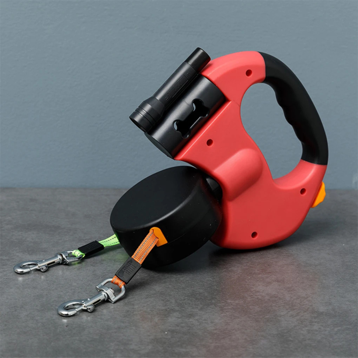 Nooit Meer In de Knopen – Dubbele Hondenriem met LED Licht