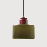 Vintage Hanglamp met Glazen Kap en Verstelbaar Snoer voor een Gezellige Sfeer