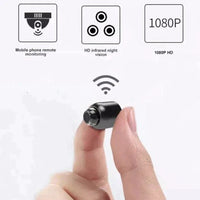 Brehn | Ultrakleine WiFi-IP-camera | 1080p Full-HD | 120° Groothoeklens | Infrarood Nachtzicht & Bewegingssensor | 2-Wege Audio | Wereldwijde Toegang op Afstand