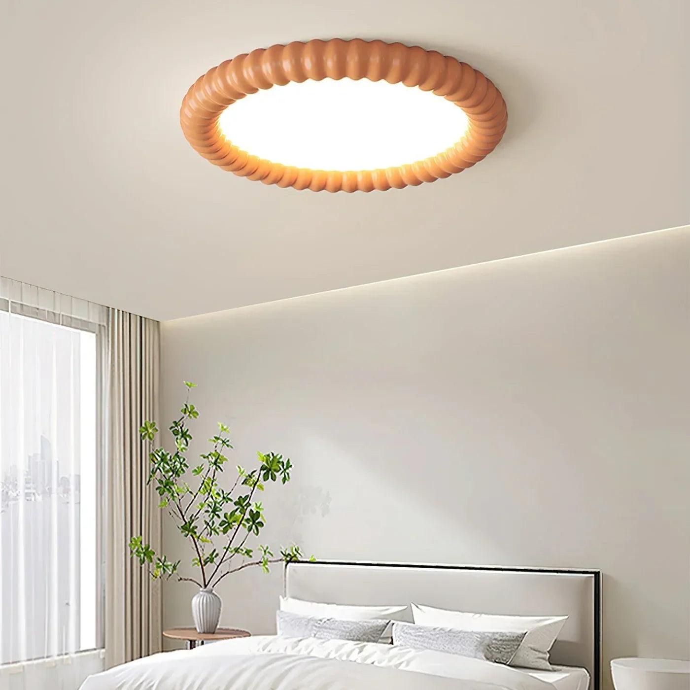 Moderne plafondlamp LED met decoratieve rand