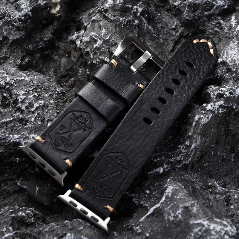 Handgemaakt Vintage Leder Apple Watch Band