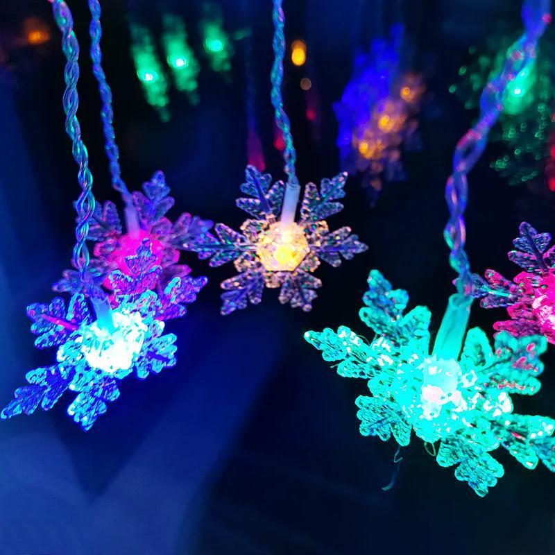 LED-Gordijn Lichtketting met Sneeuwvlokken | Binnen & Buiten