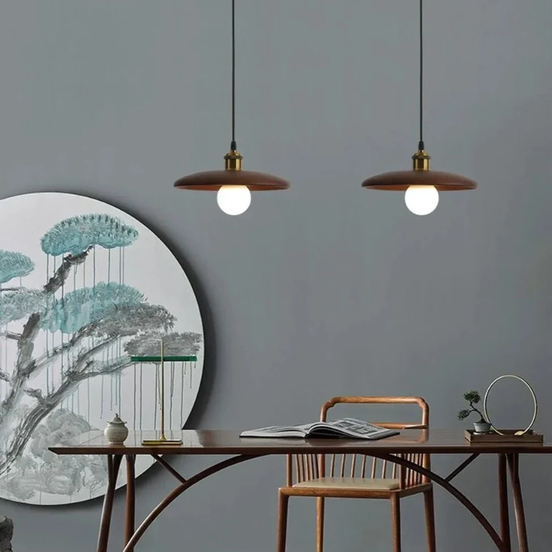 Virena - Nordic Minimalistische Houten LED Hanglamp