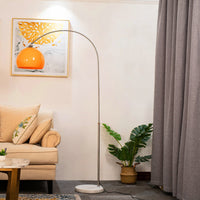 Mira Vloerlamp Dôme Modern Metaal/Marmers/Acryl Wit/Oranje Woonkamer