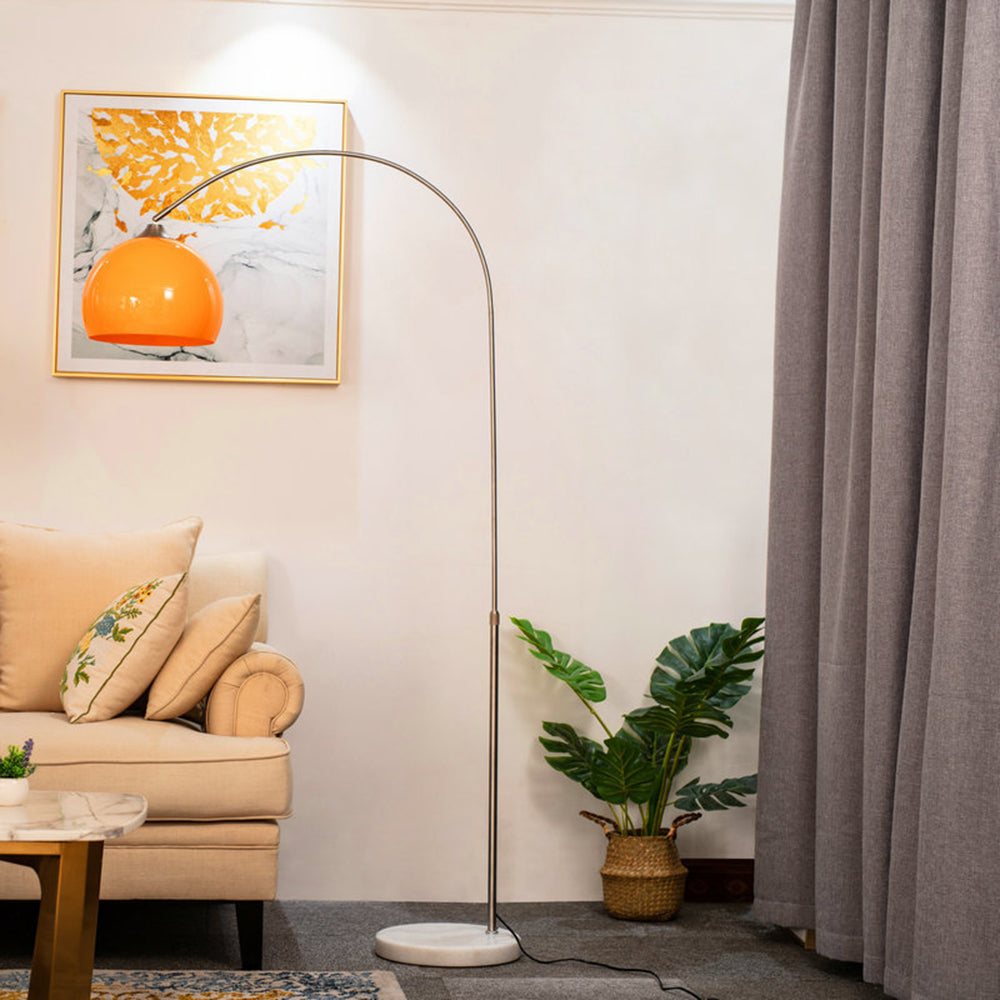 Mira Vloerlamp Dôme Modern Metaal/Marmers/Acryl Wit/Oranje Woonkamer