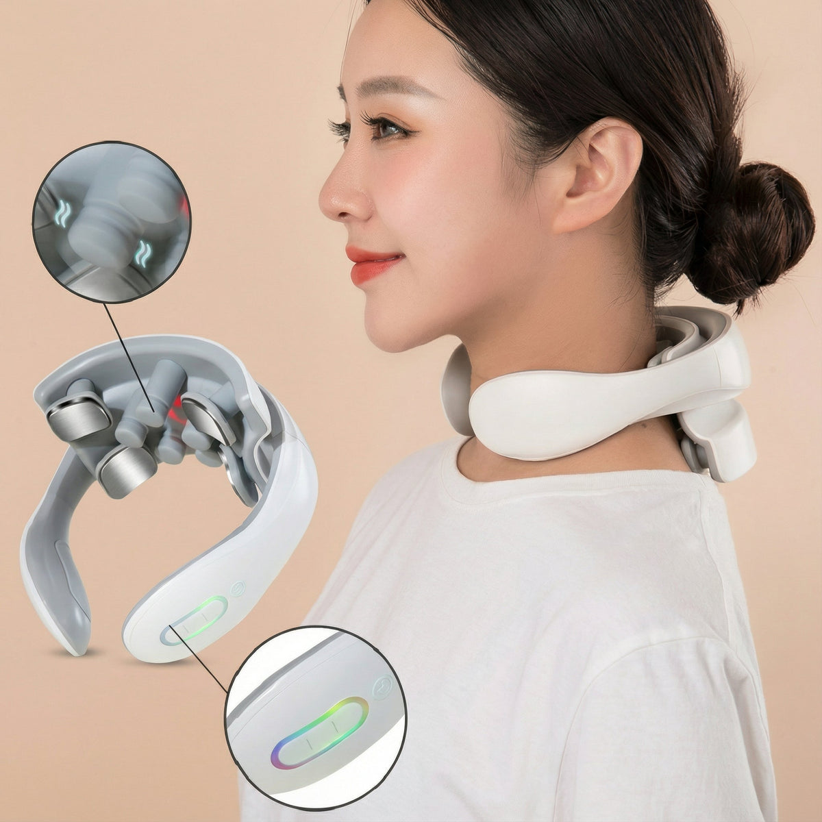 Nackenmassagegerät – Warmtefunctie, Vibratiemodi & Ergonomisch Ontwerp