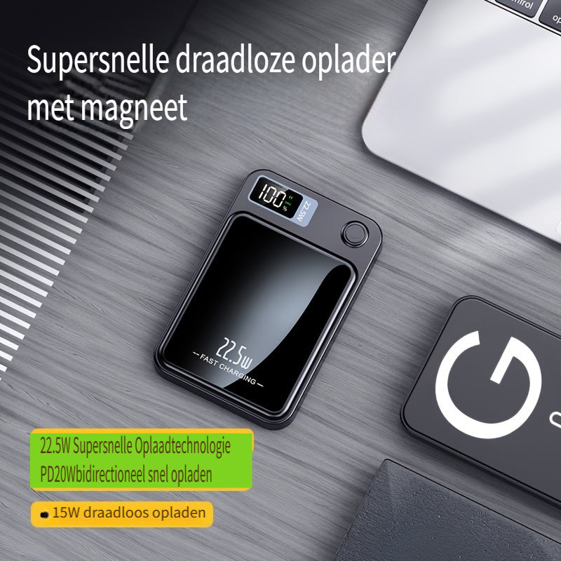 Magnetische Powerbank – Ultra Slim met Super Snelle Draadloze Oplading