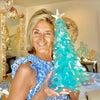 Sea Glass ChristmasTree | Handgemaakte unieke zeeglas esthetiek voor kerst