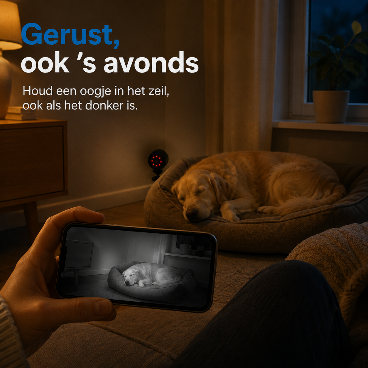 AutoVision | Draadloze Hondencamera met Nachtzicht voor Smartphone