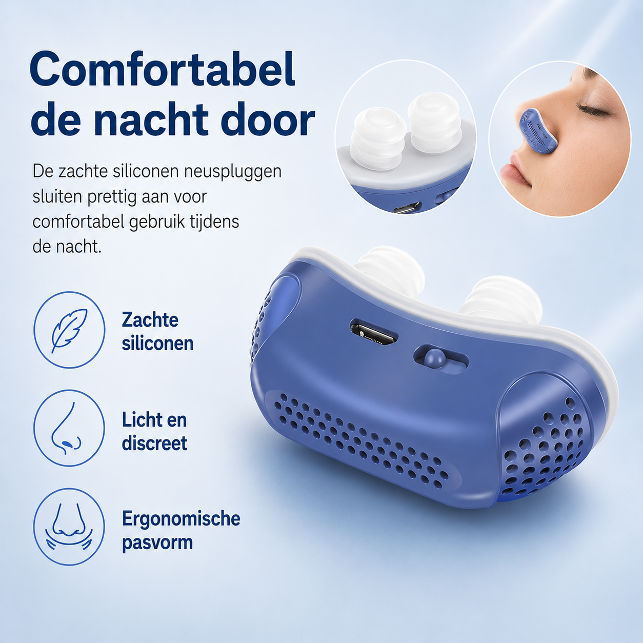 Micro CPAP slaapapneu apparaat voor op reis & anti-snurken - CPAP alternatief