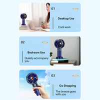 Draagbare 5000mAh Handheld Mini Airconditioning Ventilator