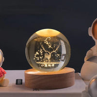 Luminescente Bol met 3D Gravure van Planeet