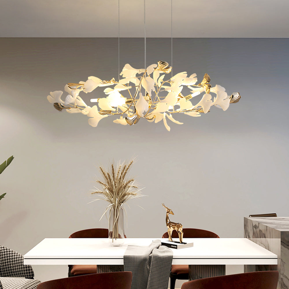 Jarn Hanglamp Blad/Multi Modern Metaal/Porselein Goud/Wit Woonkamer