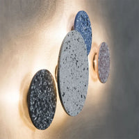 Unieke Scandinavische Wandlamp Combinatie van Terrazzo en Warm Licht