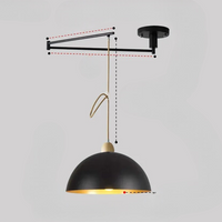 Moderne Plafondlamp met Verstelbare Lichtarmen voor Flexibele Verlichting