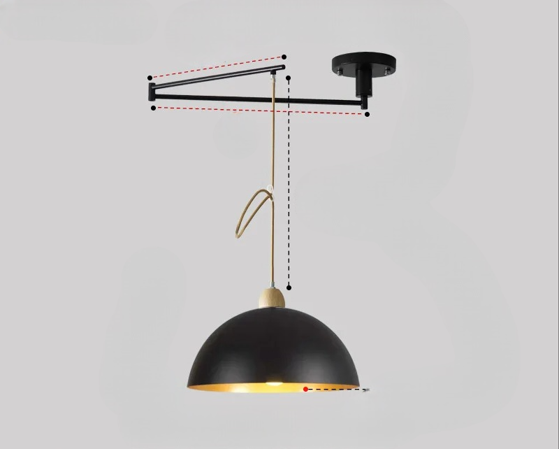 Moderne Plafondlamp met Verstelbare Lichtarmen voor Flexibele Verlichting