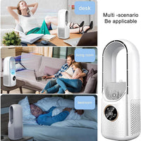 Airevo™ | Bladeloze USB-Ventilator | 6 Snelheden | Stil & Met Timer | Luchtbevochtiging