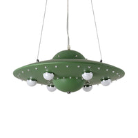 Noordse Vliegende Schotel Kroonluchter Licht Metaal Kinderkamer LED Hanglamp in Grijs/Roze/Blauw