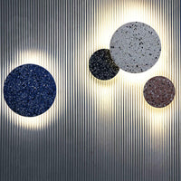 Unieke Scandinavische Wandlamp Combinatie van Terrazzo en Warm Licht