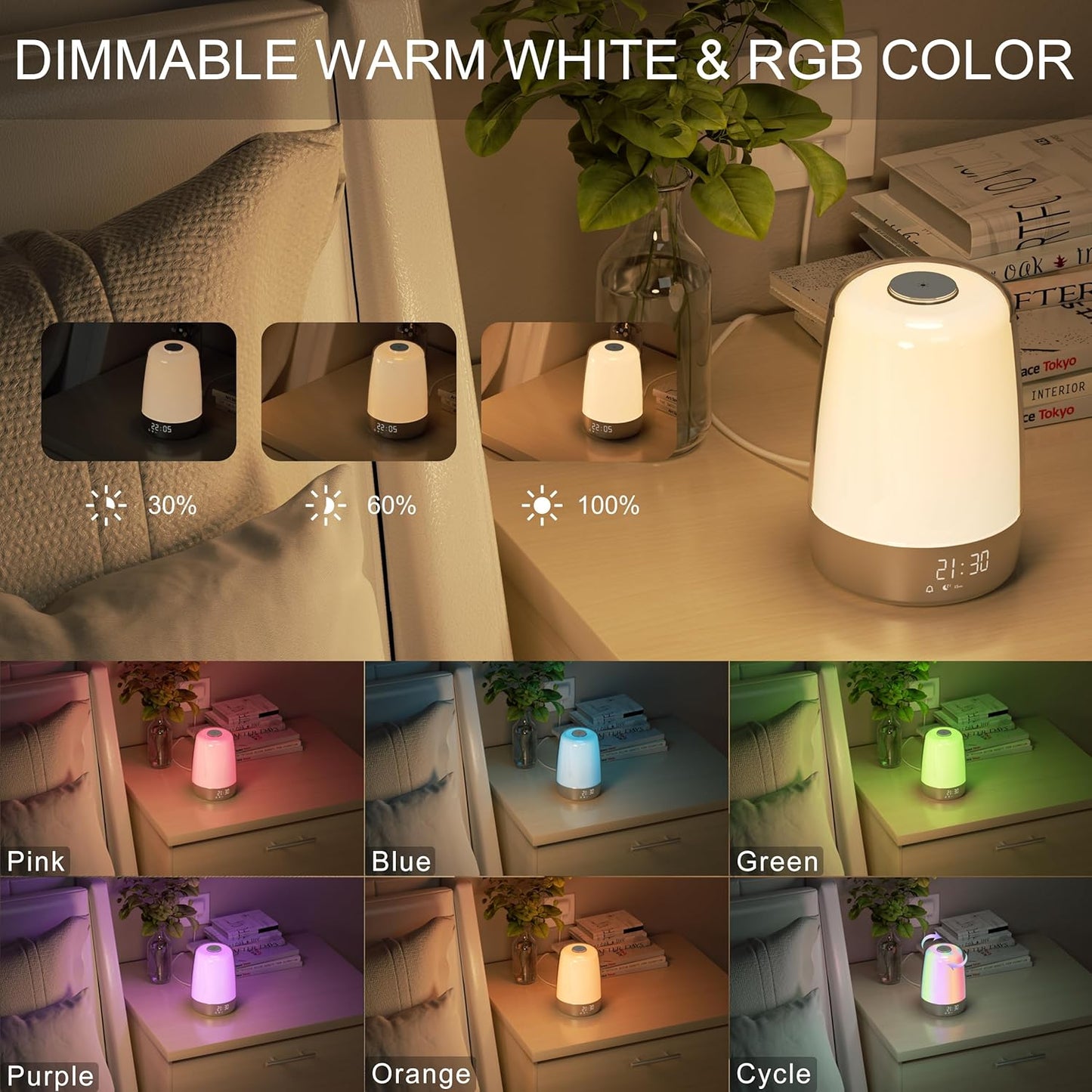 Aurora Wake-Up Light | Zonsopgang & Zonsondergang | USB-C Oplaadbaar