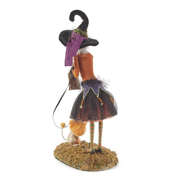 Halloween-Figurine | Handgemaakte Hexendecoratie | Hars