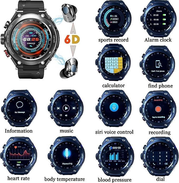 SoundFusion | Smartwatch met geïntegreerde oortjesopslag