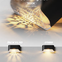 Skanto | 16 Stuks Zonnepaneel Deck Verlichting - Waterdichte LED Hekverlichting Voor Tuin, Terras, Trap, Zwart