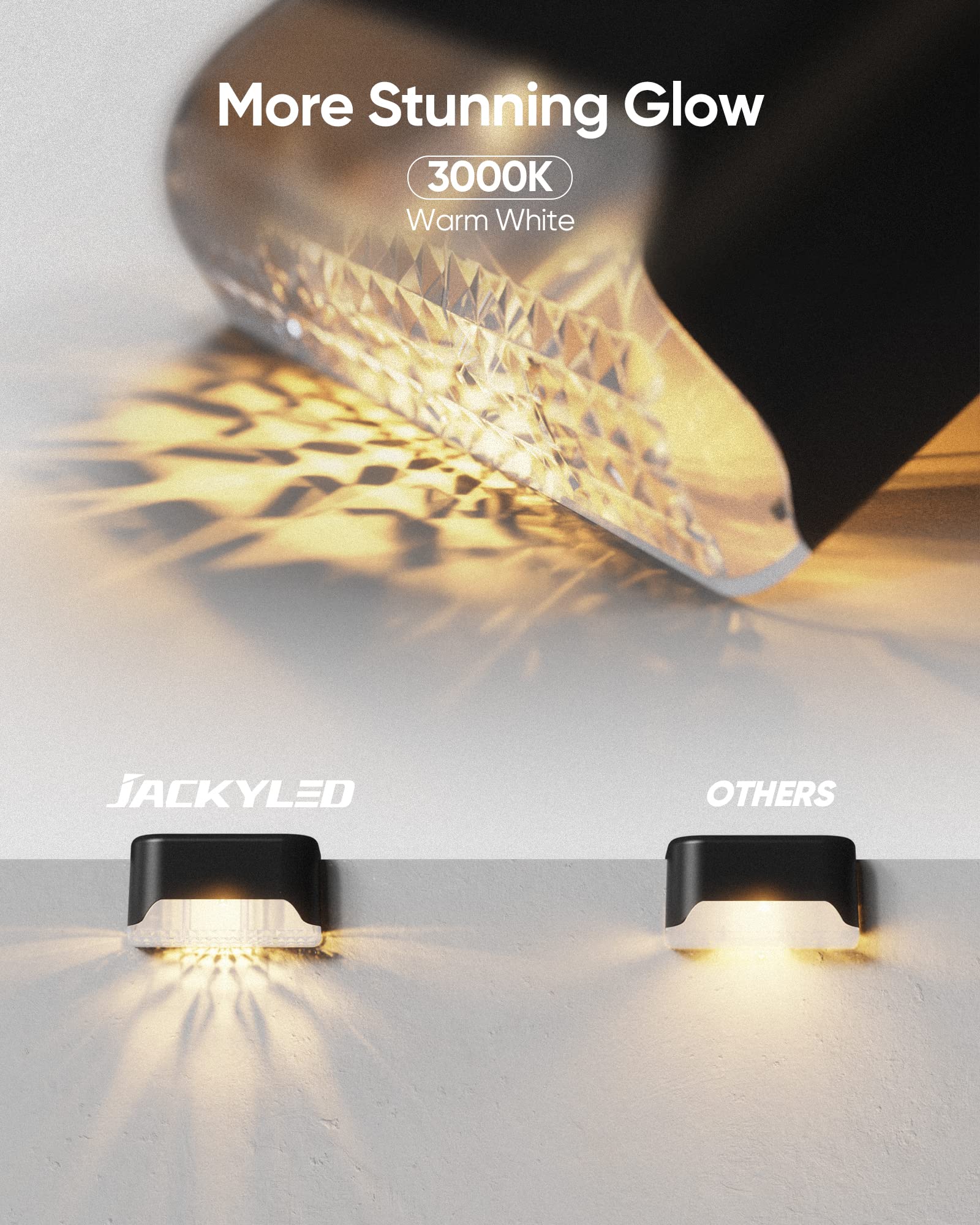 Skanto | 16 Stuks Zonnepaneel Deck Verlichting - Waterdichte LED Hekverlichting Voor Tuin, Terras, Trap, Zwart