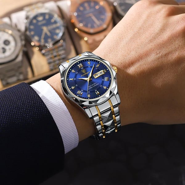 Waterdichte luxe herenarmbandhorloge van topmerk met verlichting
