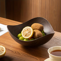 Grote Fruitschaal met Houten Uiterlijk – Decoratief en Praktisch voor Tafelgebruik