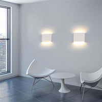Bastro Moderne Rechthoekige Waterdichte Buitenwandlamp, Zwart/Wit