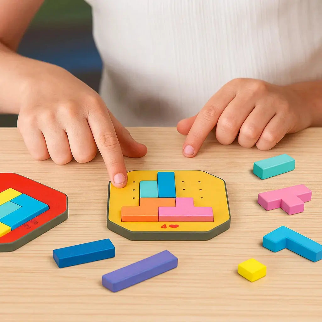 BrainBuild™ | Logisch puzzelspel voor kinderen & gezin, 108 blokken + 20 taken
