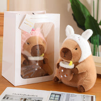 CuddleCapy Knuffelpop Pluche | Capibara & Konijn Ontwerp | Zacht Knuffeldier in Verschillende Stijlen & Maten