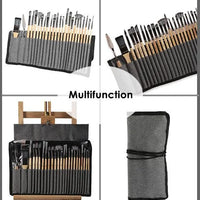 Professionele Kunstpenseel met Natuurlijke Houten Handvatten Set